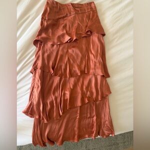 Anthropologie Maeve Rust Maxi Skirt